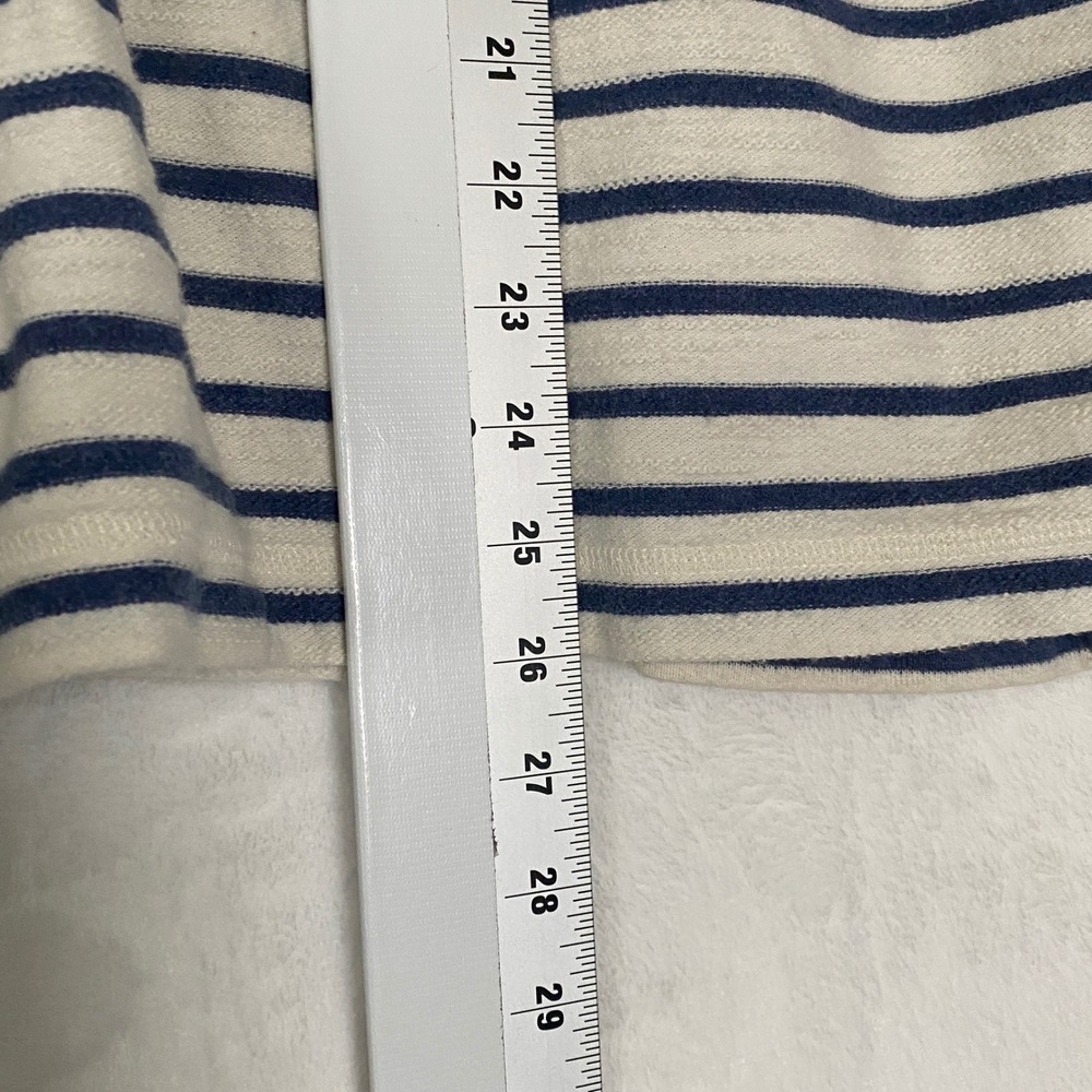 LLBean Striped Long Sleeve Hooded Open Front‎ Cardigan Sweater Women XL - Picture 5 of 6